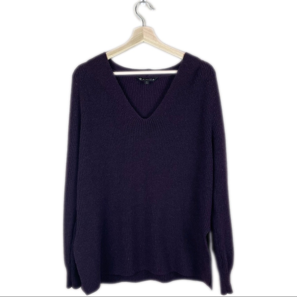 Athleta Switchback Purple Pullover Sweater - image 2